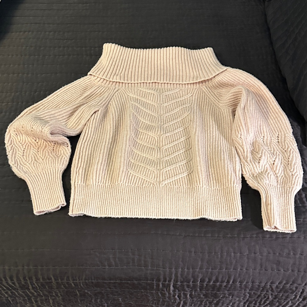 White House Black Market Soft Pink Cowl Neck Sweater